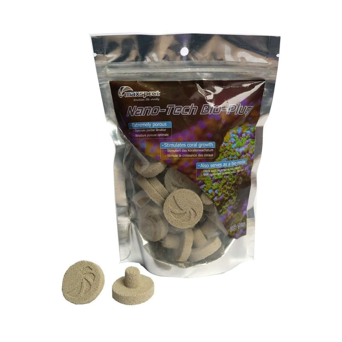 Biooptics Bio Plug Maxspect Nano-Tech Bio Plugs - 25 Pack for Aquascaping
