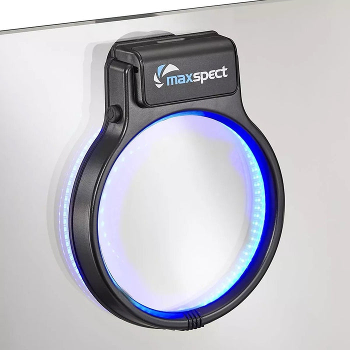 Maxspect Pastel Reef Magnifier with built-in soft tone lighting, designed for viewing and photographing corals.