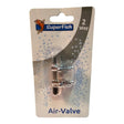 Metal Air-Valve airline splitter by SuperFish, designed for easy airflow control in standard airline tubing.