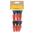 Mini Sisal Carrots 6 Piece from Rosewood, safe chew toys for small animals made from corn leaf and parchment.