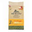 Newhay Timothy Hay with Carrot and Apple, a natural, high-fibre pet feed packaged in a biodegradable bag.