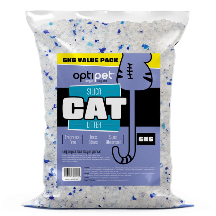 Optipet Silica Cat Litter 6kg - Buy Online - Jungle Aquatics