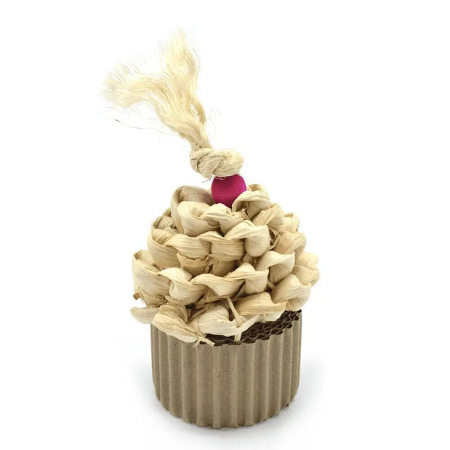 Oxbow Enriched Life Celebration Cupcake made from natural materials for pet enrichment and play.