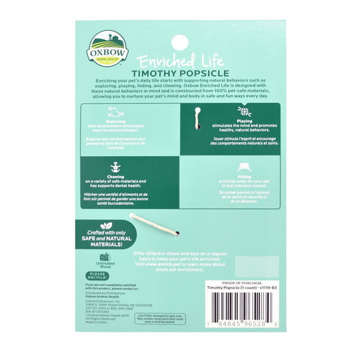 Oxbow Enriched Life Timothy Popsicle with Apples and Carrots 2 Pack - Buy Online - Jungle Aquatics
