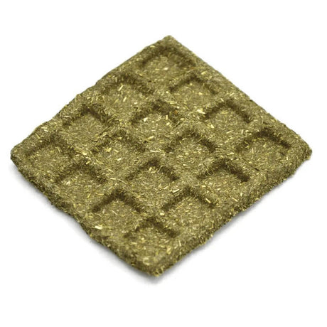 Oxbow Enriched Life Timothy Waffle chew toy for pets, made from 100% pet-safe materials, designed for fun and enrichment.