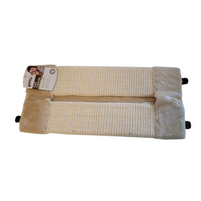 Pawise Corner Cat Scratcher in beige, designed to promote scratching behavior and protect furniture, measures 22 x 2 x 50cm.