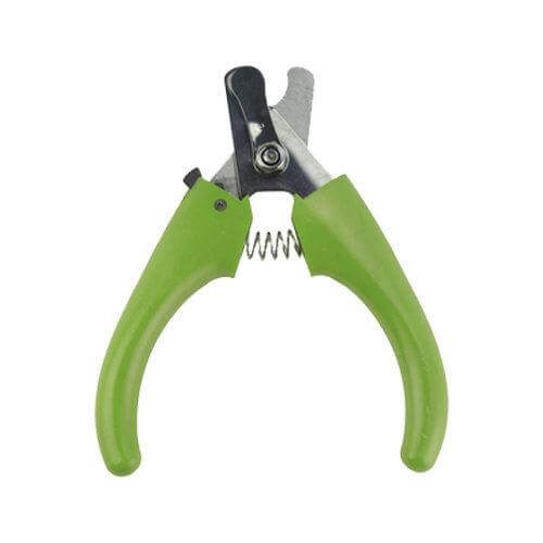 Pawise Dog Nail Clipper with ergonomic green handles and safety features for secure nail trimming.