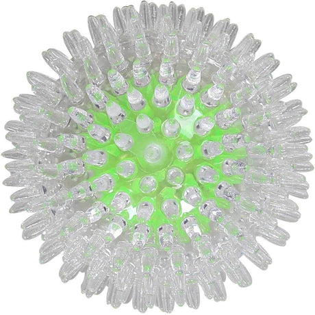 Flash Bouncer Ball Small with light-up feature, designed for dogs, featuring durable material and unique bouncy texture.