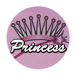 Pet ID Tag design featuring a pink crown and the word "Princess" for stylish pet identification.