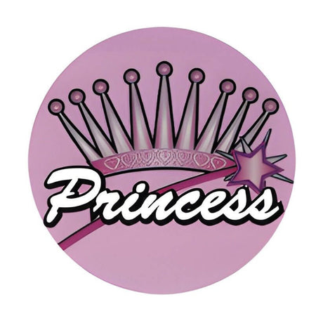 Pet ID Tag design featuring a pink crown and the word "Princess" for stylish pet identification.