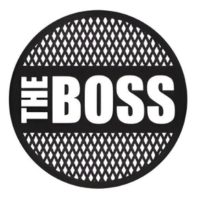 Pet ID Tag design featuring "THE BOSS" text for fun and stylish pet identification in South Africa.