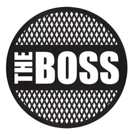 Pet ID Tag design featuring "THE BOSS" text for fun and stylish pet identification in South Africa.