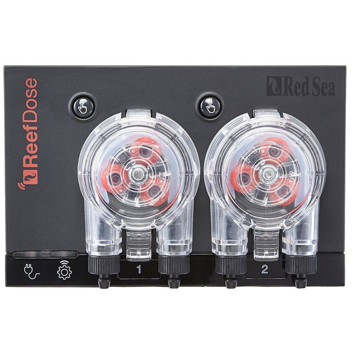 Red Sea ReefDose 2 Dosing Pump with dual clear dosing heads and easy-to-use controls for precise aquarium dosing.