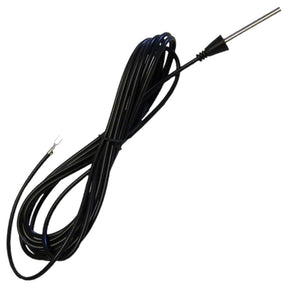 Reef Octopus Titanium Grounding Probe with a black cable for eliminating stray voltage in aquatic systems.