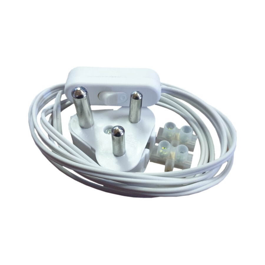 Reptile heating pad connector set with wired connection, including switch and plug for easy use.