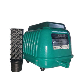 Resun LP-100 High-Pressure Air Compressor with low noise operation for pond aeration and fish health.