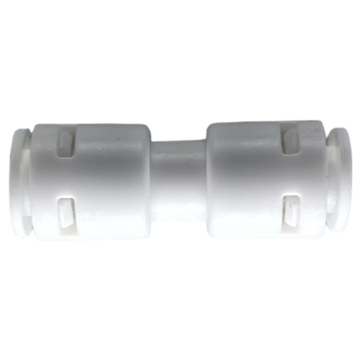 RO unit straight connector fitting, essential for secure plumbing in reverse osmosis systems, sold individually.