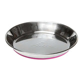 Stainless steel Rogz Anchovy cat bowl with non-skid silicone base, perfect for cats' mealtime enjoyment.