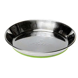 Stainless steel Rogz Anchovy cat bowl with non-skid silicone base for a comfortable feeding experience.