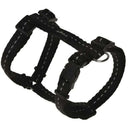 Rogz Classic Reflective Harness in black, featuring adjustable straps and reflective stitching for safety during night walks.