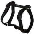 Rogz Classic Reflective Harness in black with adjustable straps and reflective stitching for nighttime safety.