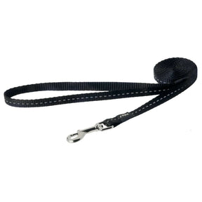 Rogz Classic Reflective Lead in black, designed for durability and night-time visibility, suitable for everyday use.