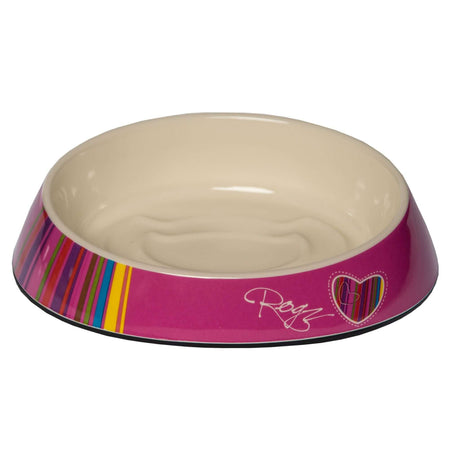 Colorful Rogz Fishcake Bowl with non-skid base, designed for a comfortable cat feeding experience.