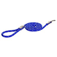 Rogz Rope Leads in blue with reflective stitching for enhanced visibility and durability during dog walks.