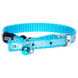 Rogz Sparkle Cat Collar in vibrant blue with adjustable design and removable bell for stylish kittens.
