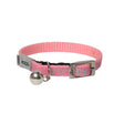 Rogz Sparkle Cat Collar in pink with removable bell and metal buckle, designed for kittens and adjustable for comfort.