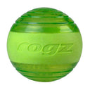 Rogz Squeekz Dog Toy in bright green, perfect for fetch and squeaky fun for dogs.