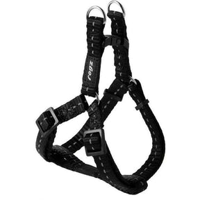 Rogz Step-In Reflective Harness for dogs, adjustable design with reflective stitching for safety and durability during walks.