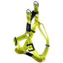 Rogz Step-In Reflective Harness in bright yellow, adjustable design with reflective stitching for visibility and safety.