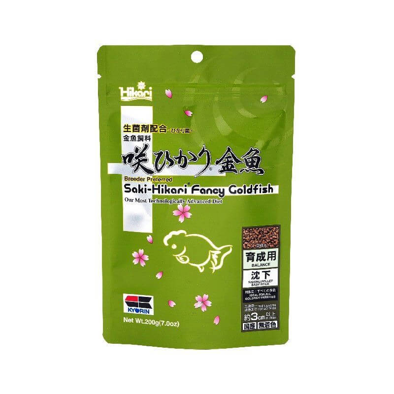 Saki-Hikari Fancy Goldfish Food Balance packet, premium color enhancing diet for goldfish, 200g size with probiotics for growth.