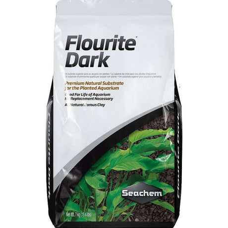 Seachem Flourite Dark substrate bag for planted aquariums, featuring premium natural porous clay for healthy aquatic plants.