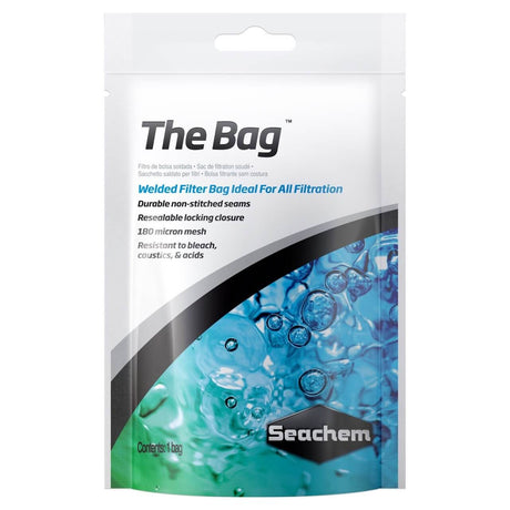 Seachem The Bag welded filter bag with resealable closure, 180-micron mesh, durable design for all filtration needs.