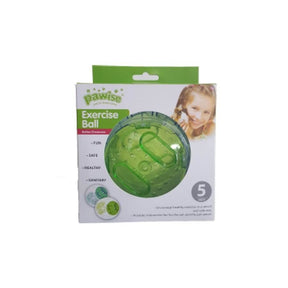 Pawise small animal exercise ball packaging designed for fun and healthy pet exercise, suitable for hamsters and mice.