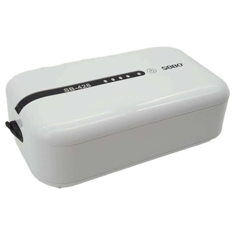 SOBO SB-428 USB chargeable double outlet backup air pump in sleek white design, perfect for convenient air inflation.