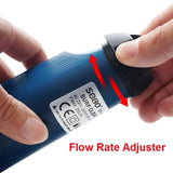 User adjusting the flow rate on the SOBO SK-03 Surface Skimmer for optimal water clarity.