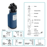 SOBO SK-03 Surface Skimmer with strainer, adjustable flow, and easy cleaning features for aquariums. Dimensions: 4.5cm x 5cm x 13.5cm.