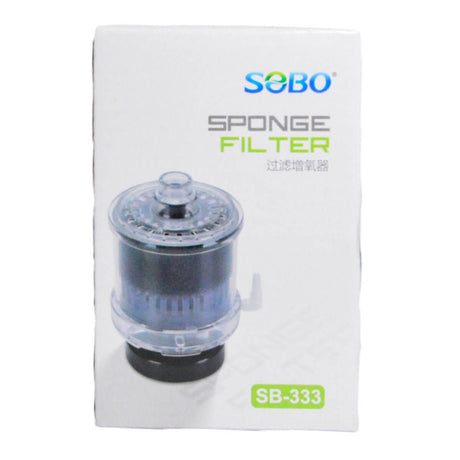SOBO Biological Sponge Filter SB-333 packaging showcasing advanced filtration system for aquariums.
