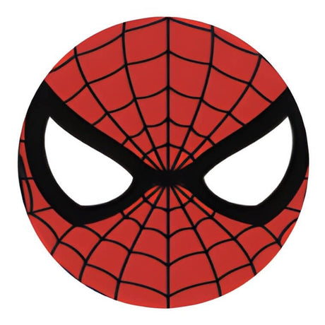 Spider Man themed pet ID tag featuring red and black web design, perfect for pet owners looking for fun ID options.