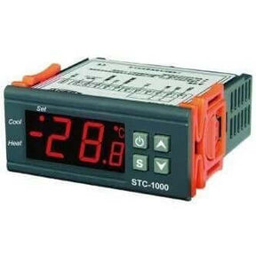 STC 1000 Digital Temperature Controller displaying -28°C, ideal for aquariums and beer brewing with heating and cooling functions.