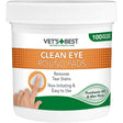 Vet's Best Clean Eye Round Pads for dogs, 100 count, removes tear stains, non-irritating with aloe vera.
