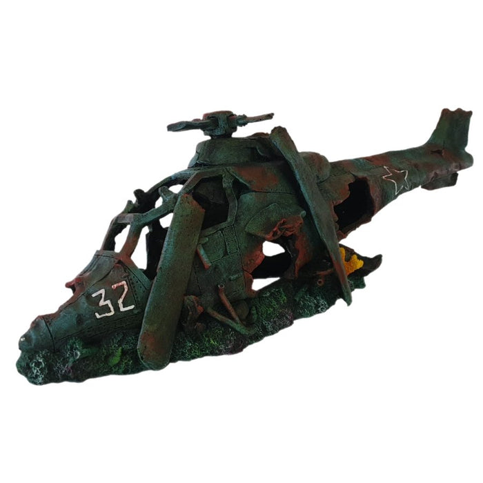 War Helicopter Aquarium Ornament Large - Buy Online - Jungle Aquatics