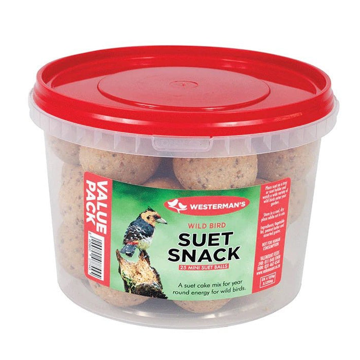 Westerman's Suet Snack Mini Ball Value Bucket 25x 125g Balls - Buy Online - Jungle Aquatics