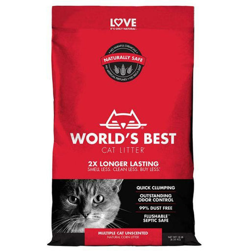 World's Best Multiple Cat Clumping Cat Litter - Unscented - Buy Online - Jungle Aquatics