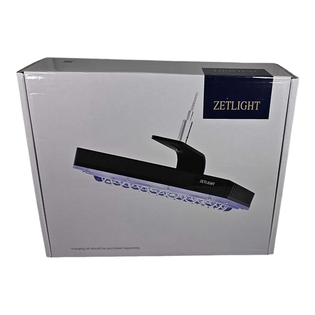Zetlight E3 Series LED aquarium light packaging showcasing design and features for marine and freshwater use.