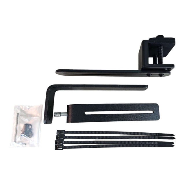 Zetlight X9 Aluminum Bracket mounting arm with accessories for LED lights, includes mounting screws and ties.