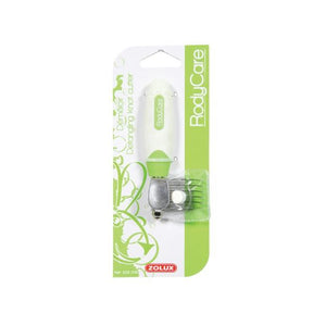Zolux Small Animal Detangling Tool packaging showcasing ergonomic handle and included grooming comb for effortless coat care.